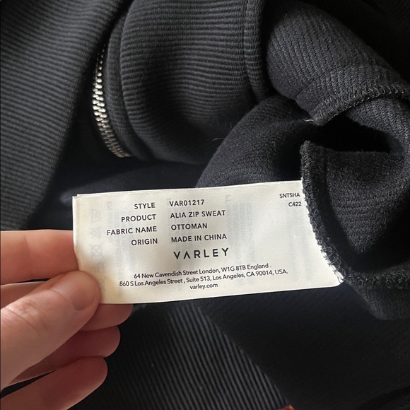 VARLEY ALIA ZIPPED SWEATER BOMBER JACKET SIZE MEDIUM - Picture 9 of 9